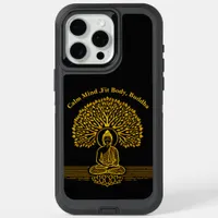 Gold Buddha Under a Tree With Lotus Flower iPhone 15 Pro Max Case