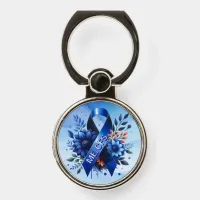 Myalgic Encephalomyelitis ME/CFS Awareness Ribbon Phone Ring Stand