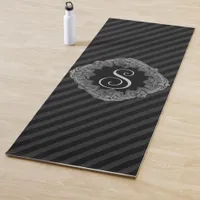 Elegant, Monogram Initial  Yoga Mat