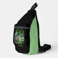 Whimsical Leprechaun Savoring A Cold One Sling Bag