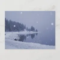 Seaside Snowfall Postcard