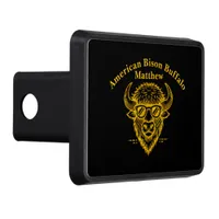 Bison Wearing Sunglasses With a Cool Expression Hitch Cover