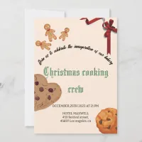 Christmas cookie exchange swap red baking team holiday card