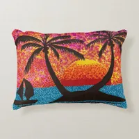 Pillow - Sunset Tropical Island 