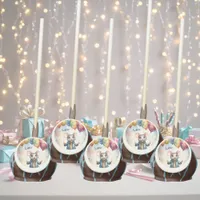 Cute mouse with colorful balloons, personalizable  cake pops