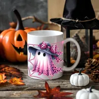 Pink and Black Coquette Halloween Coffee Mug