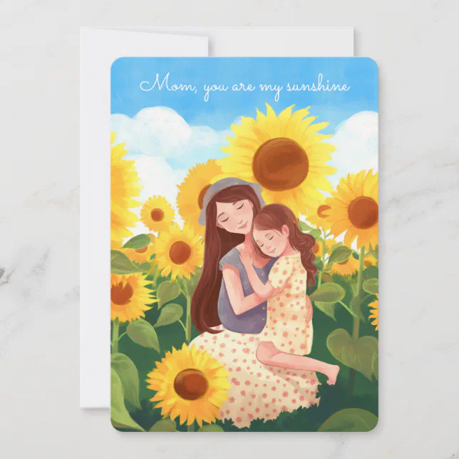 Mom and me | Sunflowers | Mother's Day Holiday Card