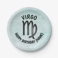 Horoscope Sign Virgo Personalized Birthday Paper Plates