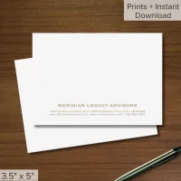 Simple Digital Business Note Card