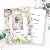 Almost Pink Hydrangea Watercolor Death Anniversary Invitation