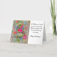 Birthday to a Girl Floral Card