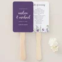 Purple Plum Wedding Program Fans