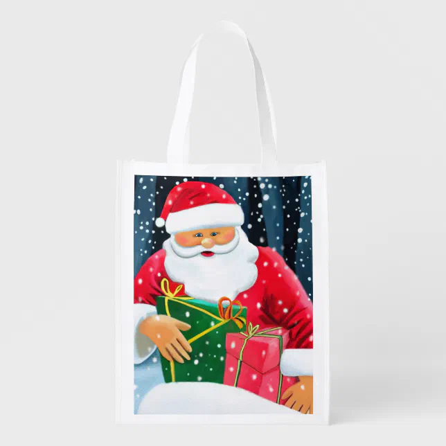 Merry Christmas - Santa Claus Grocery Bag