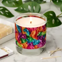 Faux Tissue Paper Multicolored Bright Novelty Scented Candle