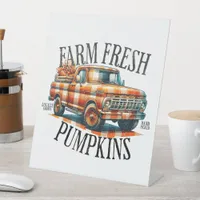 Farm Fresh Pumpkins Pedestal Pedestal Sign