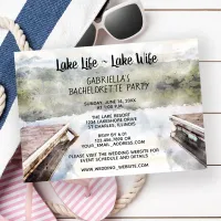 Lake Life - Lake Wife Boat Dock Bachelorette Party Invitation