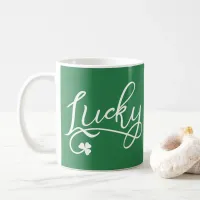 Lucky Shamrock St Patricks Day Coffee Mug