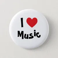 I Love Music Button