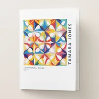 Bauhaus Geometric Abstract Pattern#3 ID1068 Pocket Folder