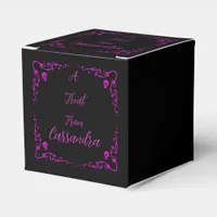 Halloween Poison Purple Personalized Favor Boxes