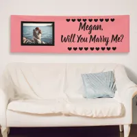 Will you Marry Me Custom Name and Photo Banner