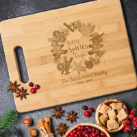 Family Name Gingerbread Citrus Spices Christmas Cutting Board