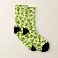 Avocado Lover Green Pear Pattern Vegan Socks