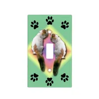 Light Switch Cover - Two Cats with Paw Prints