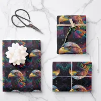 Stunning Rainbow Eagle Wrapping Paper Sheets