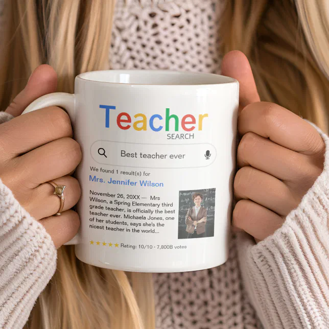 Best Teacher Ever Search Results Photo & Message Coffee Mug