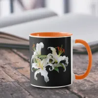 Elegant Casablanca White Oriental Lilies Mug