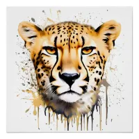 Cheetah Portrait Poster