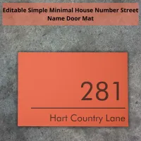 Street Name House Number Family Door Mat