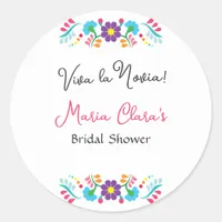 Viva la Novia Mexican Despedida Bash Bridal Shower Classic Round Sticker