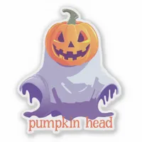 Jack-o-lantern Ghost Sticker