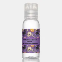 Happy Halloween Black Cats Jack-o-Lantern Skulls Hand Sanitizer