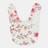 Cherry Blossom Baby Bib