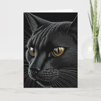 Black Cat Pun Happy Birthday Card