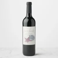 White Sands Love & Thanks Plum/Steel Blue ID605 Wine Label