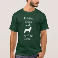 Frisbee Dogs Rule Dark T-Shirt