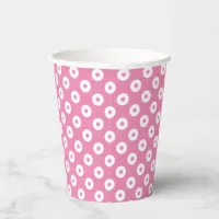 Fun Pink with Pink and White Polka-Dots Paper Cups