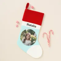 Personalized Photo Name Colorful Gift Christmas Stocking