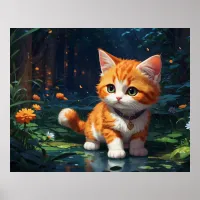 *~*  Kitty Cat 5:4 Feline Kitten Orange Tabby  Poster