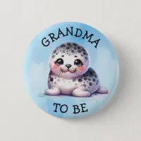 Grandma to be | Polar Arctic Winter Baby Shower Button