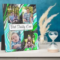 Personalized Best Dad Ever Photo  Plaque