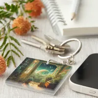 Out of this World - Room with a planetary View Keychain