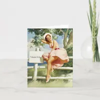 Vintage Pinup, Birthday Card