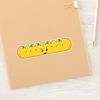 Cute Kawaii Garlic Bread Cartoon Character Sticker