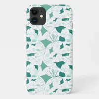 Stingray Manta Ray Aquarium Blue White iPhone 11 Case