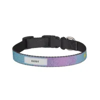 Customizable Blue and Purple Floral Doodle Name Pet Collar